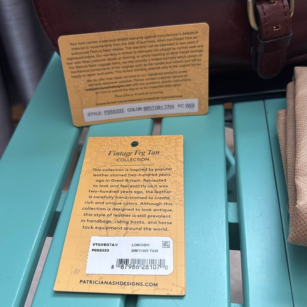 Patricia Nash Vintage Veg Tan Collection London Saddle Bag British Tan - Picture 10 of 13